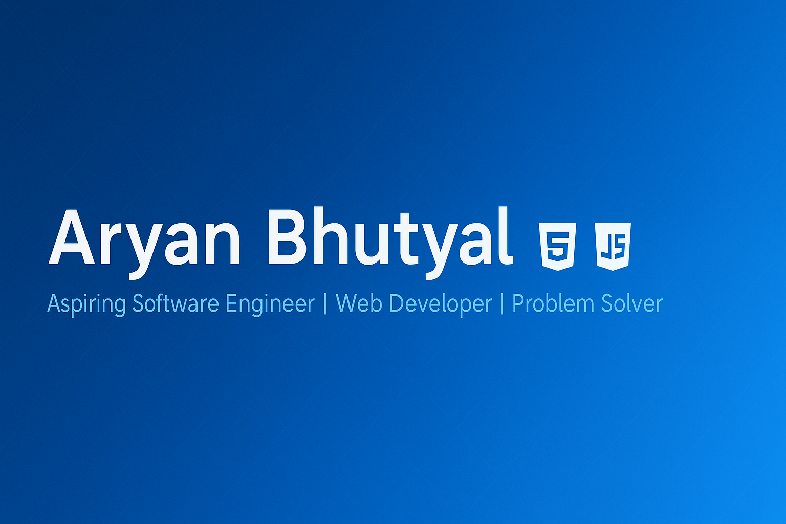 Aryan Bhutyal - About Me